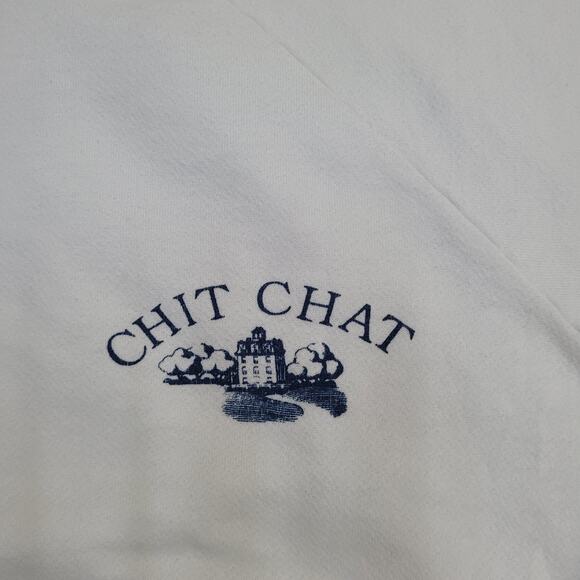 Vintage 80s Chit-Chat Sweatshirt Womens M/L 20x20 Boxy White - Picture 11 of 13